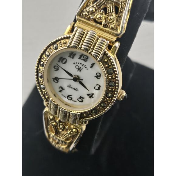 Wrangler Quartz Ladies Gemstones Battery Working Great Beautiful Expansion Band